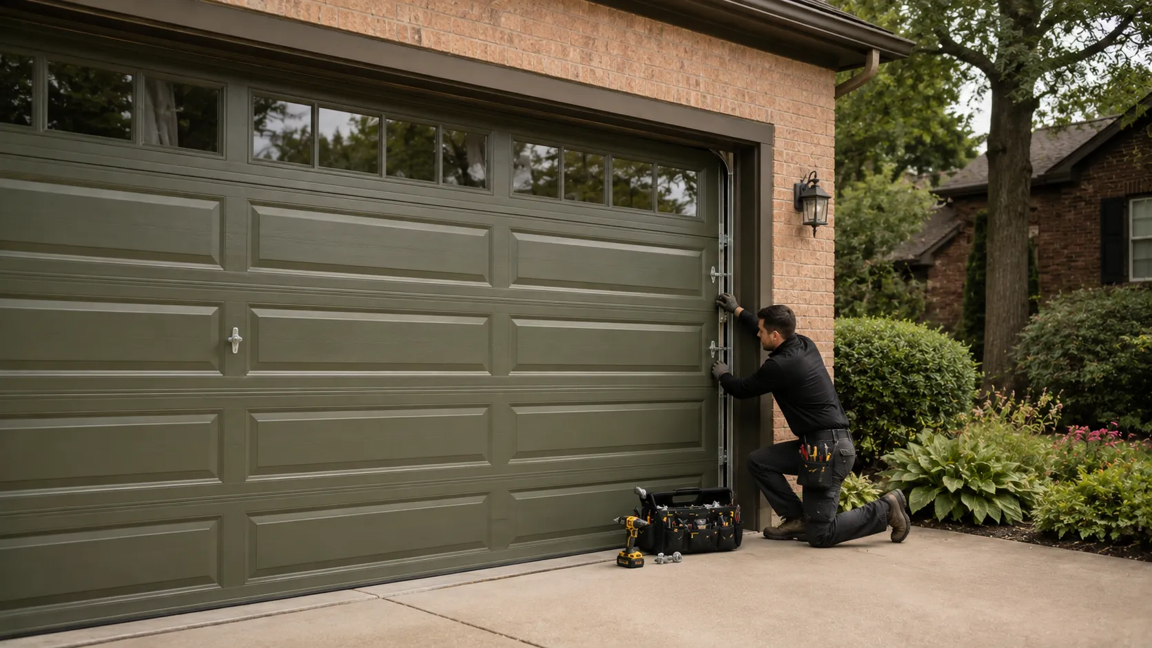 Garage door work on a home in Coppell