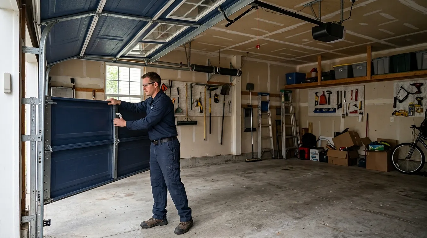 Keeping 1987-Built Garage Doors Running in University Park in Coppell
