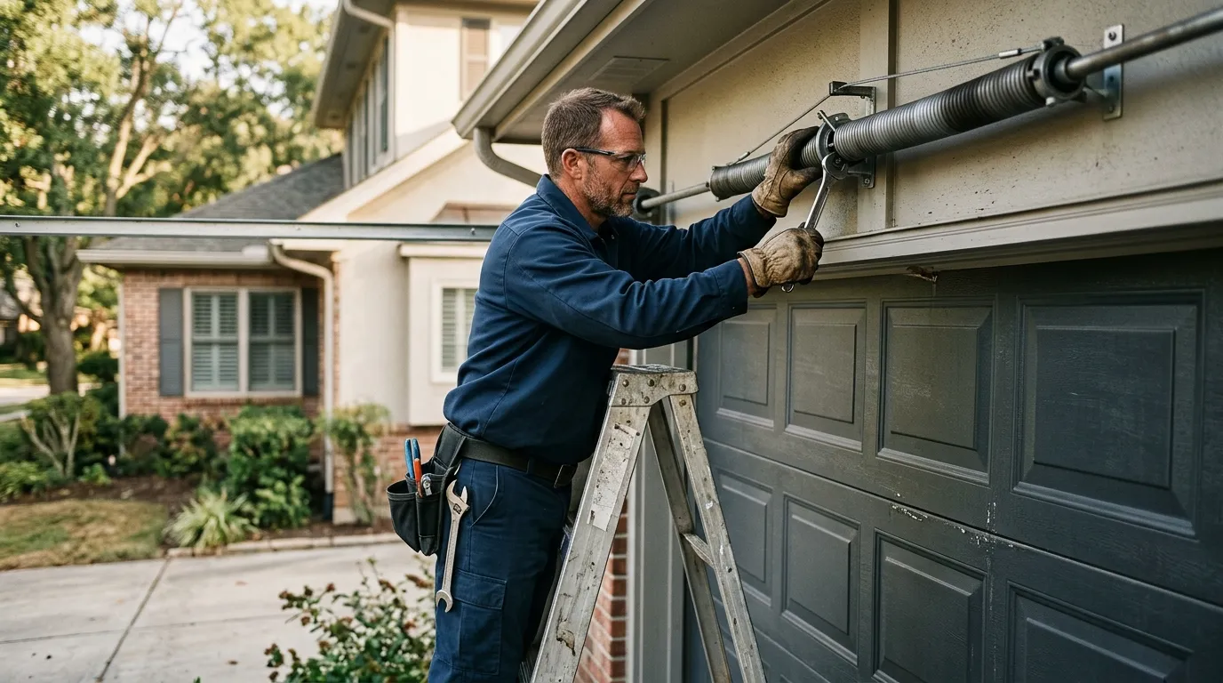 Spring Repair for Keller's Late-1990s Garage Doors in Coppell
